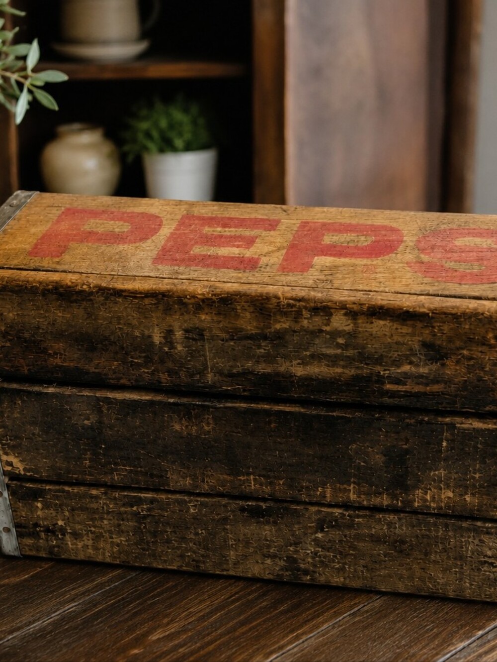 Vintage  Pepsi  Cola Wooden  Rustic Crate  Portland Salem B-76